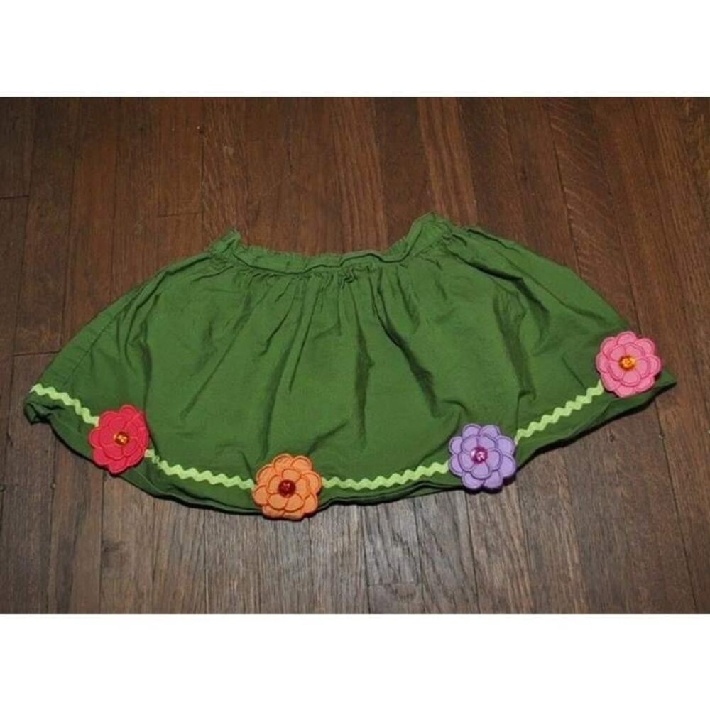 Gymboree Pretty Posies Green Flower Skirt Size 2T